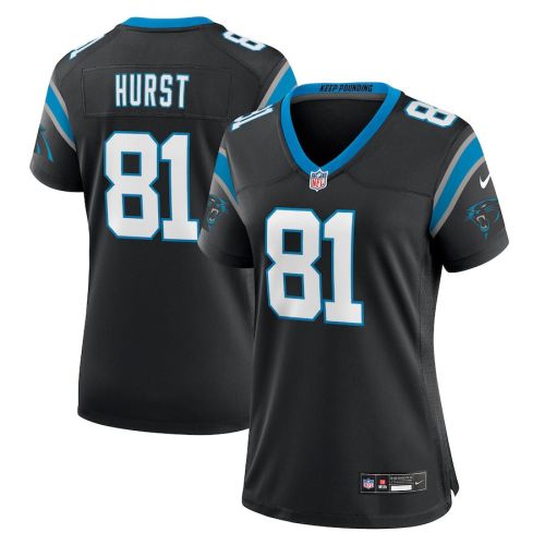 Hayden Hurst 81 Carolina Panthers Women's Team Game Jersey - Black