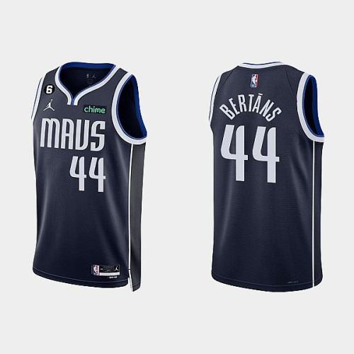 Dallas Mavericks 44 Davis Bertans 2022-23 Statement Edition Navy Men Jersey