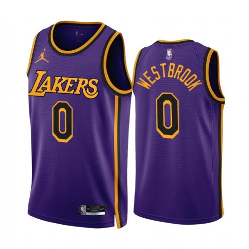 Russell Westbrook 0 2022-23 Los Angeles Lakers Purple Statement Edition Jersey