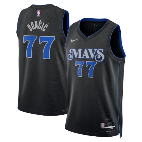 Luka Dončić 77 Dallas Mavericks 2023/24 City Edition Swingman Jersey - Black