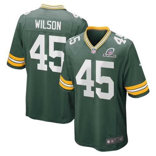 Eric Wilson 45 Green Bay Packers 2023 Playoffs Patch Game Men Jersey - Green