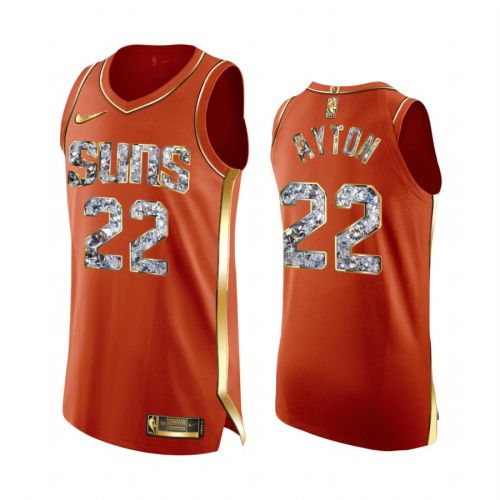 Deandre Ayton 22 Orange Phoenix Suns 2022 NBA Playoffs Jersey Diamond Edition