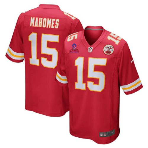 Patrick Mahomes 15 Kansas City Chiefs 2024 Pro Bowl Patch Game Men Jersey - Red