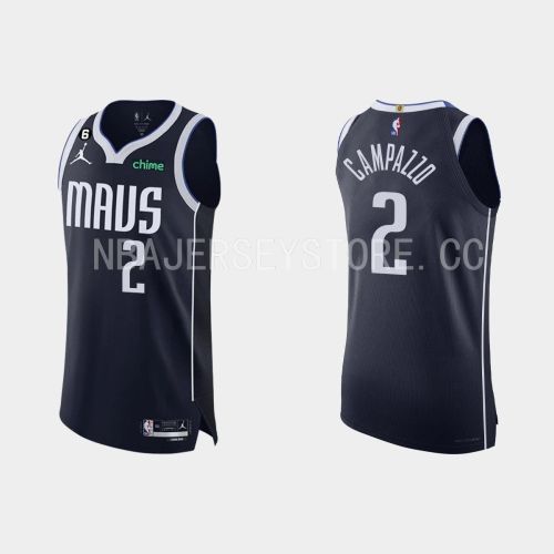 Dallas Mavericks 2 Facundo Campazzo 2022-23 Statement Edition Navy Men Jersey