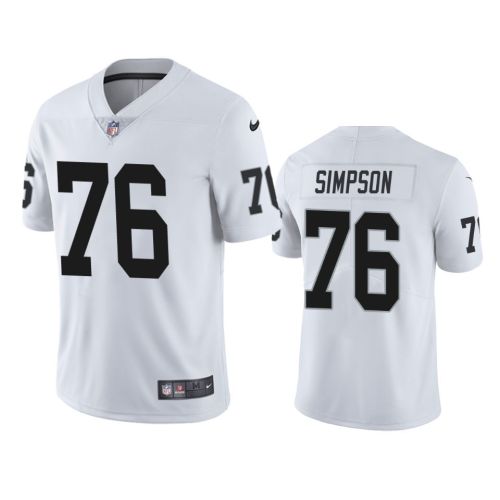 Las Vegas Raiders John Simpson 76 White Vapor Untouchable Limited Jersey