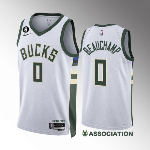 Milwaukee Bucks MarJon Beauchamp 0 White Association Edition Jersey 2022-23 Swingman