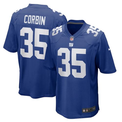 Jashaun Corbin 35 New York Giants Team Game Men Jersey - Royal