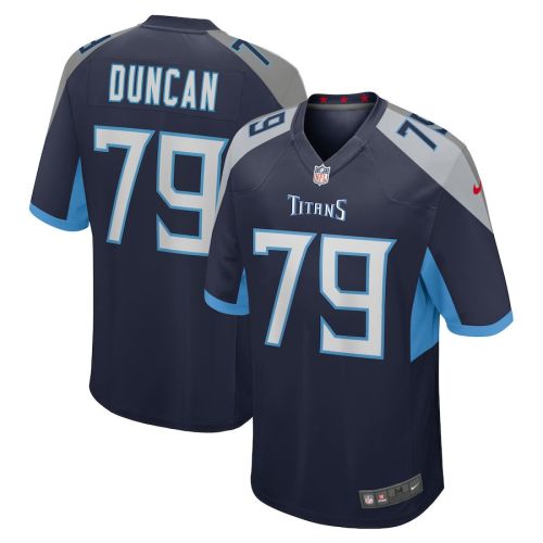 Jaelyn Duncan 79 Tennessee Titans Men Team Game Jersey - Navy