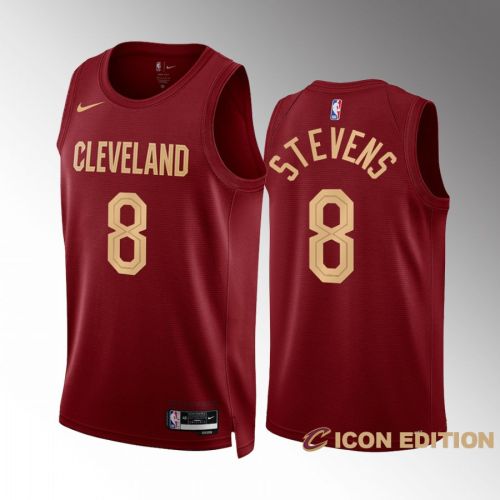 Cleveland Cavaliers Lamar Stevens 8 2022-23 Icon Edition Wine Jersey Swingman