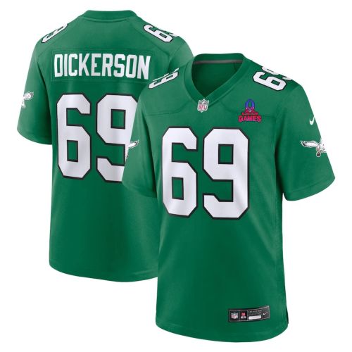 Landon Dickerson 69 Philadelphia Eagles 2024 Pro Bowl Patch Alternate Game Men Jersey - Kelly Green