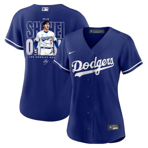 Shohei Ohtani 17 Los Angeles Dodgers Signed ShoTime 2023 Alternate Women Jersey - Royal