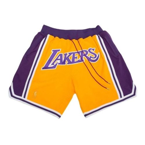 Los Angeles Lakers NBA Retro Shorts - Yellow/Purple