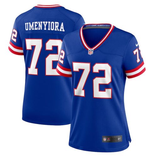 Osi Umenyiora 72 New York Giants Women's Classic Retired Player Game Jersey - Royal