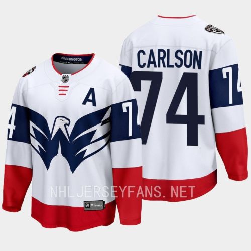 Conor Sheary 73 Washington Capitals 2023 Jersey Stadium White Primegreen