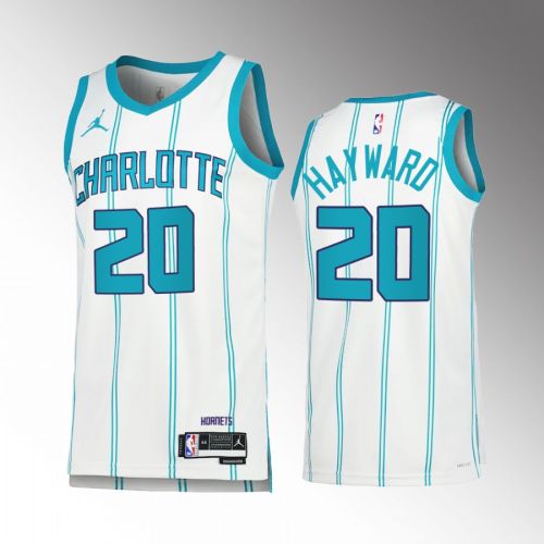 Gordon Hayward 20 2022-23 Charlotte Hornets White Association Edition Jersey Swingman