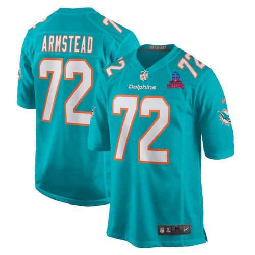 Terron Armstead 72 Miami Dolphins 2024 Pro Bowl Patch Game Men Jersey - Aqua