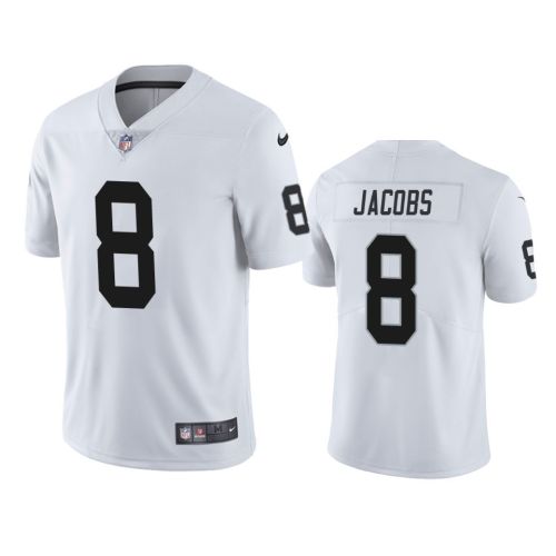 Las Vegas Raiders Josh Jacobs 8 White Vapor Limited Jersey - Men's