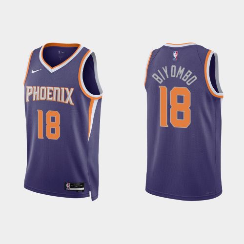 Phoenix Suns 18 Bismack Biyombo 2022-23 Icon Edition Purple Men Jersey