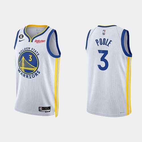 Golden State Warriors Jordan Poole 3 2022-23 Association Edition White Men Jersey Swingman