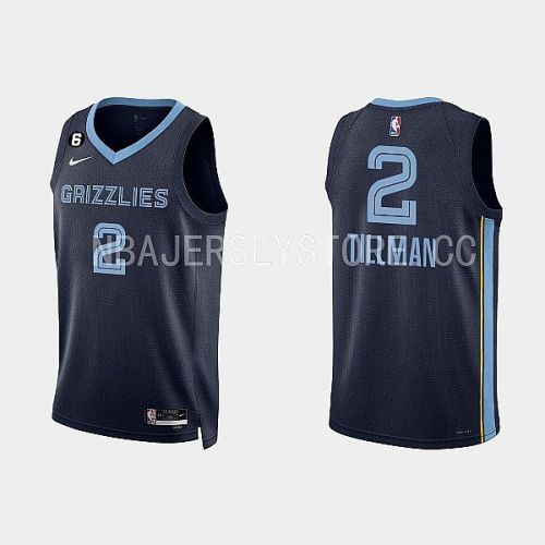 Memphis Grizzlies 2 Xavier Tillman 2022-23 Icon Edition Navy Men Jersey