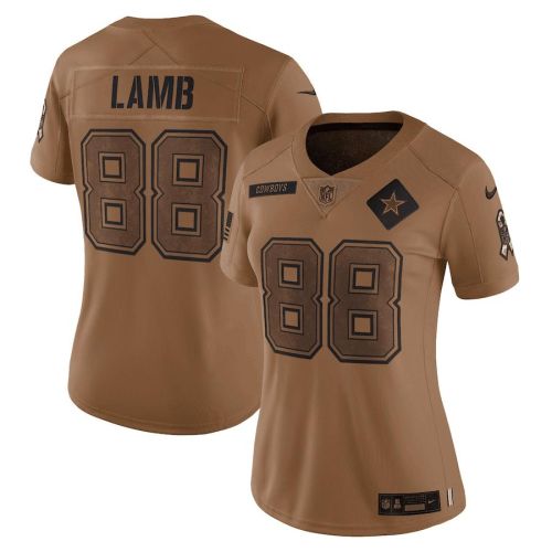 CeeDee Lamb 88 Dallas Cowboys 2023 Salute To Service Limited Women Jersey - Brown