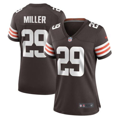 Herb Miller Cleveland Browns Women's Game Player Jersey - Brown