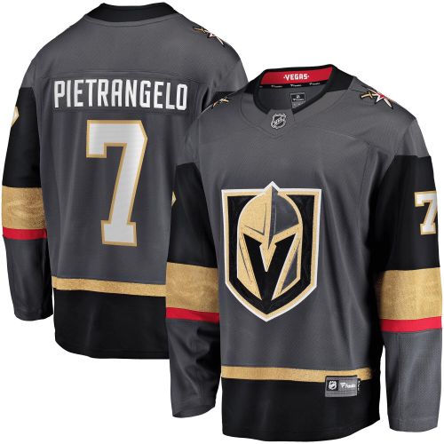 Men's Alex Pietrangelo Gray Vegas Golden Knights Home Premier Breakaway Player Jersey Jersey