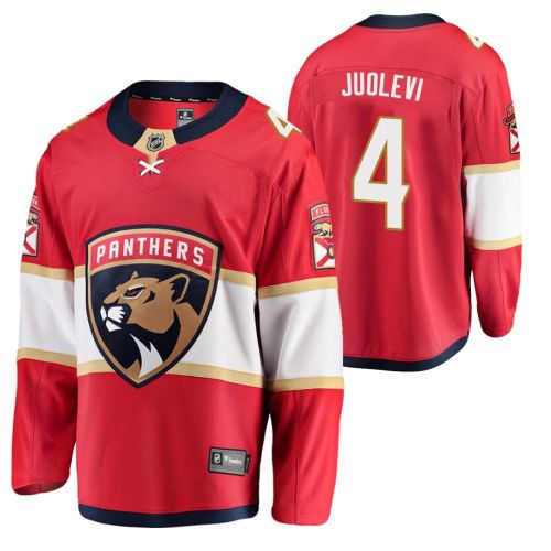 Florida Panthers Olli Juolevi 4 2023 Home Player Red Jersey Jersey