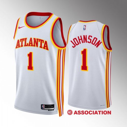 Atlanta Hawks Jalen Johnson 1 2022-23 Association Edition White Jersey Swingman