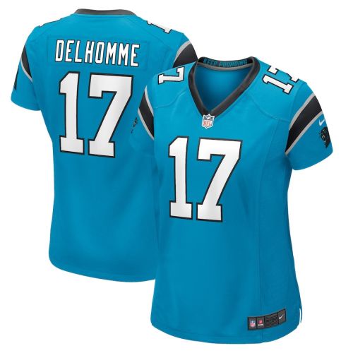 Jake Delhomme 17 Carolina Panthers Women Retired Jersey - Blue