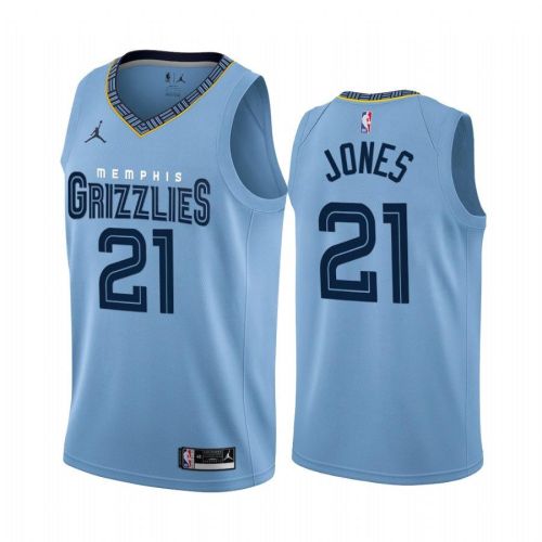 Memphis Grizzlies Tyus Jones 21 2022-23 Statement Edition Blue Jersey - Men Jersey