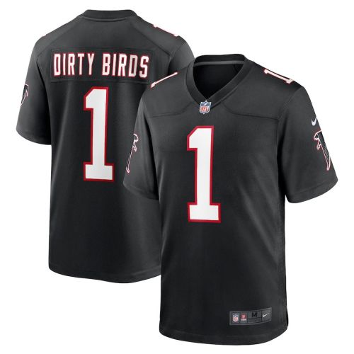 Dirty Birds 1 Atlanta Falcons Men Throwback Game Jersey - Black