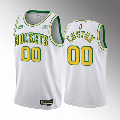 Houston Rockets Custom 00 2022-23 Classic Edition White Jersey 55th Anniversary