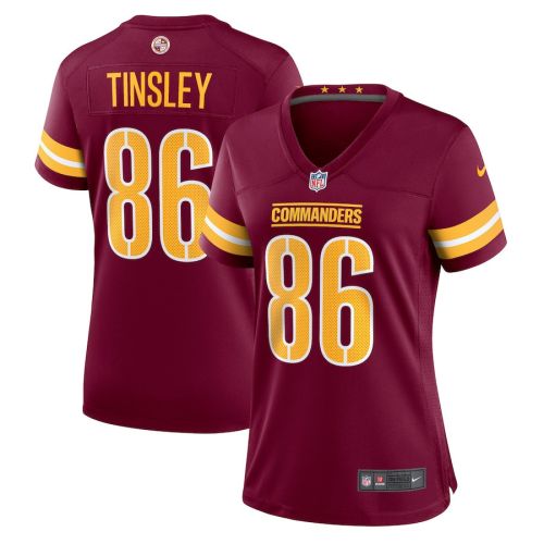 Mitchell Tinsley 86 Washington Commanders Women Team Game Jersey - Burgundy