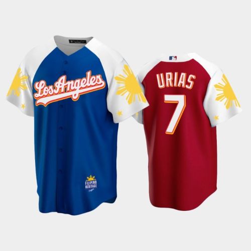 Los Angeles Dodgers Julio Urias 7 2022-23 Royal Red Filipino Heritage Night Jersey