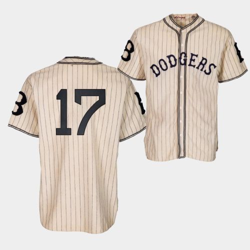 Brooklyn Dodgers Hanser Alberto 1933 Heritage 17 Gold Pinstripe Jersey