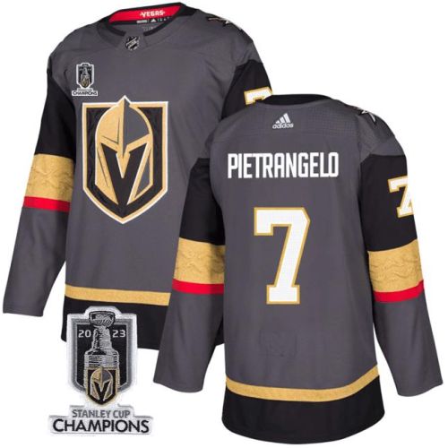 Alex Pietrangelo 7 Vegas Golden Knights 2023 Stanley Cup Champions Patch Alternate Breakaway Jersey - Black