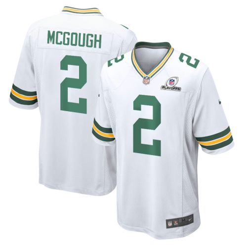 Alex McGough 2 Green Bay Packers 2023 Playoffs Patch Game Men Jersey - White