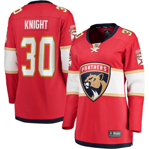 Women's Spencer Knight Red Florida Panthers 2017/18 Home Breakaway Jersey Jersey