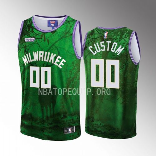 Custom Milwaukee Bucks NBA & KidSuper Studios Unisex Hometown Jersey