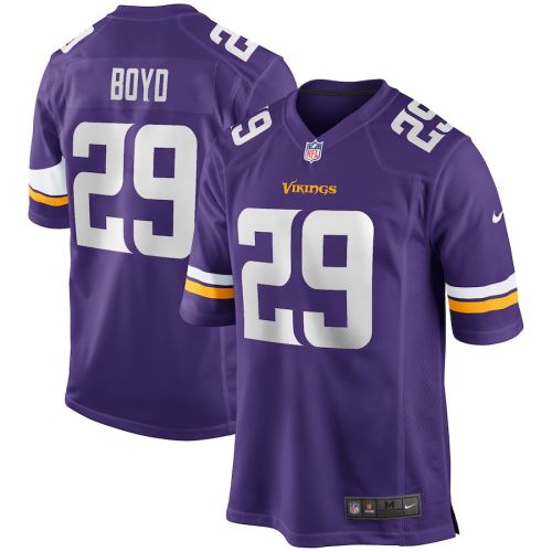 Kris Boyd 29 Minnesota Vikings Game Jersey - Purple