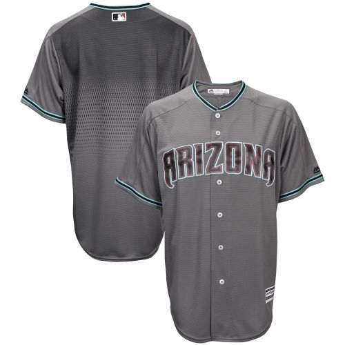 Men's Gray/Teal Arizona Diamondbacks Official Fashion Cool Base Team Jersey Jersey