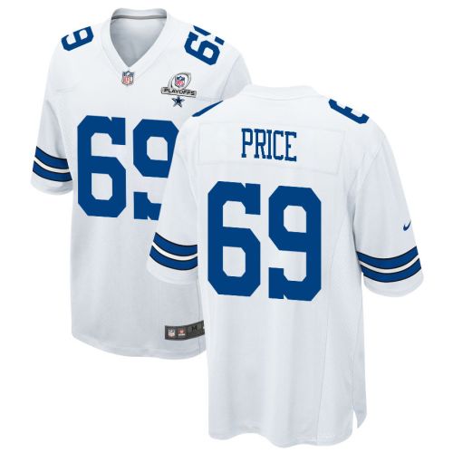 Billy Price 69 Dallas Cowboys 2023 Playoffs Patch Game Men Jersey - White