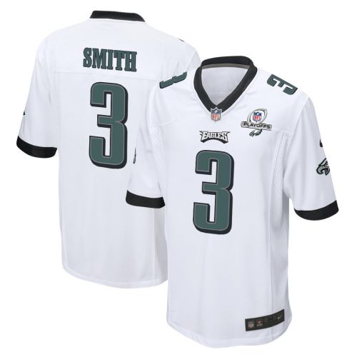 Nolan Smith 3 Philadelphia Eagles 2023 Playoffs Patch Game Men Jersey - White