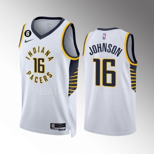 James Johnson 16 Indiana Pacers White Association Edition 2022-23 Men Jersey Swingman