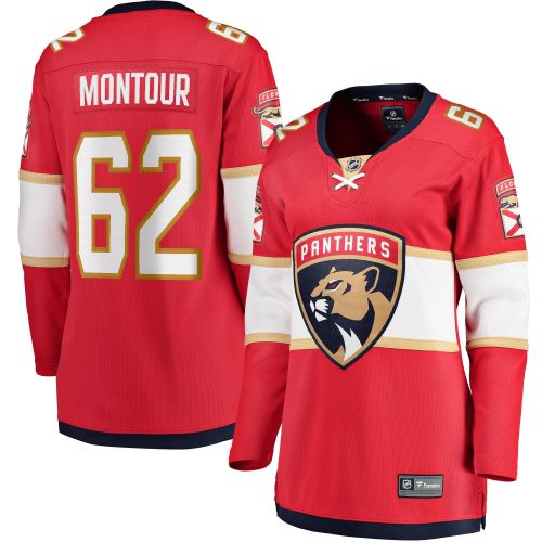 Brandon Montour Florida Panthers Women's Home Breakaway Player Jersey - Red Jersey