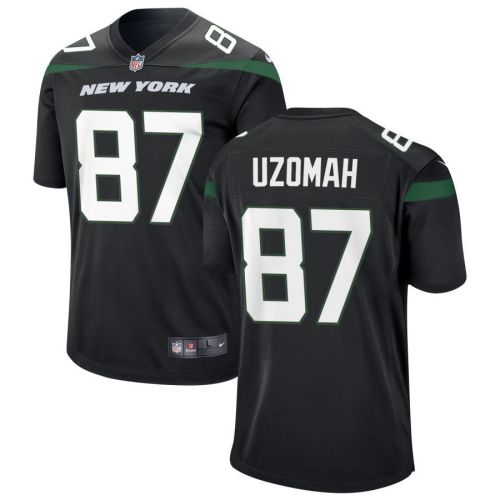 New York Jets C.J. Uzomah 87 Alternate Game Jersey - Stealth Black Jersey