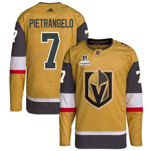 Alex Pietrangelo 7 Vegas Golden Knights Stanley Cup 2023 Champions Patch Home Breakaway Men Jersey - Gold