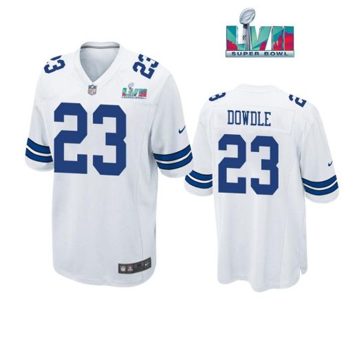 Rico Dowdle 23 Dallas Cowboys Super Bowl LVII Super Bowl LVII White Men Game Jersey