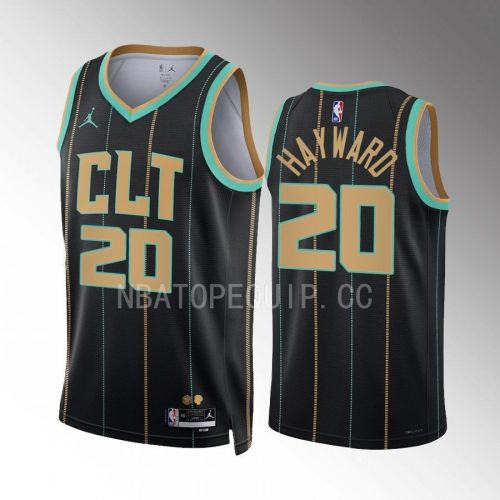 Charlotte Hornets Gordon Hayward 20 2022-23 City Edition Black Jersey Swingman